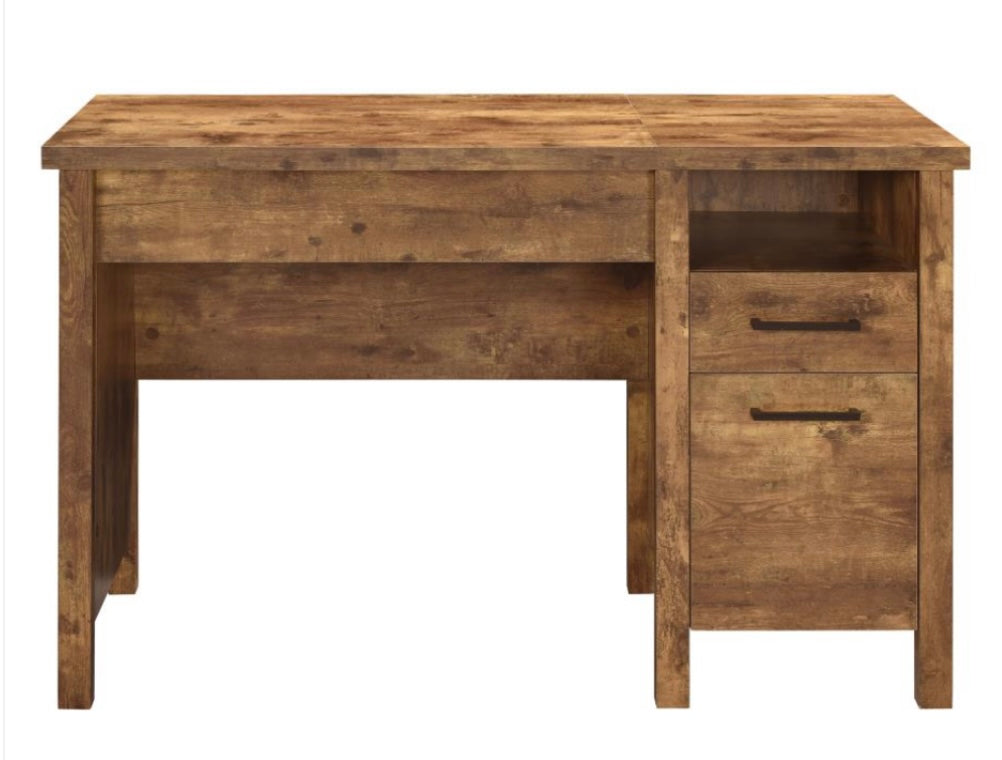 Delwin Lift Top Office Desk with File Cabinet Antique Nutmeg 881240