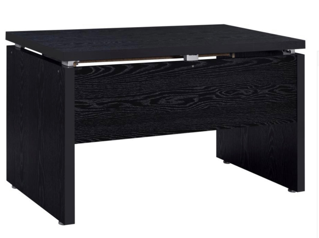Russell Computer Desk with Keyboard Tray Black Oak 800821