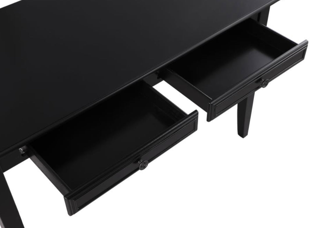 Newton 2-piece Writing Desk Set Black and Tan 800779