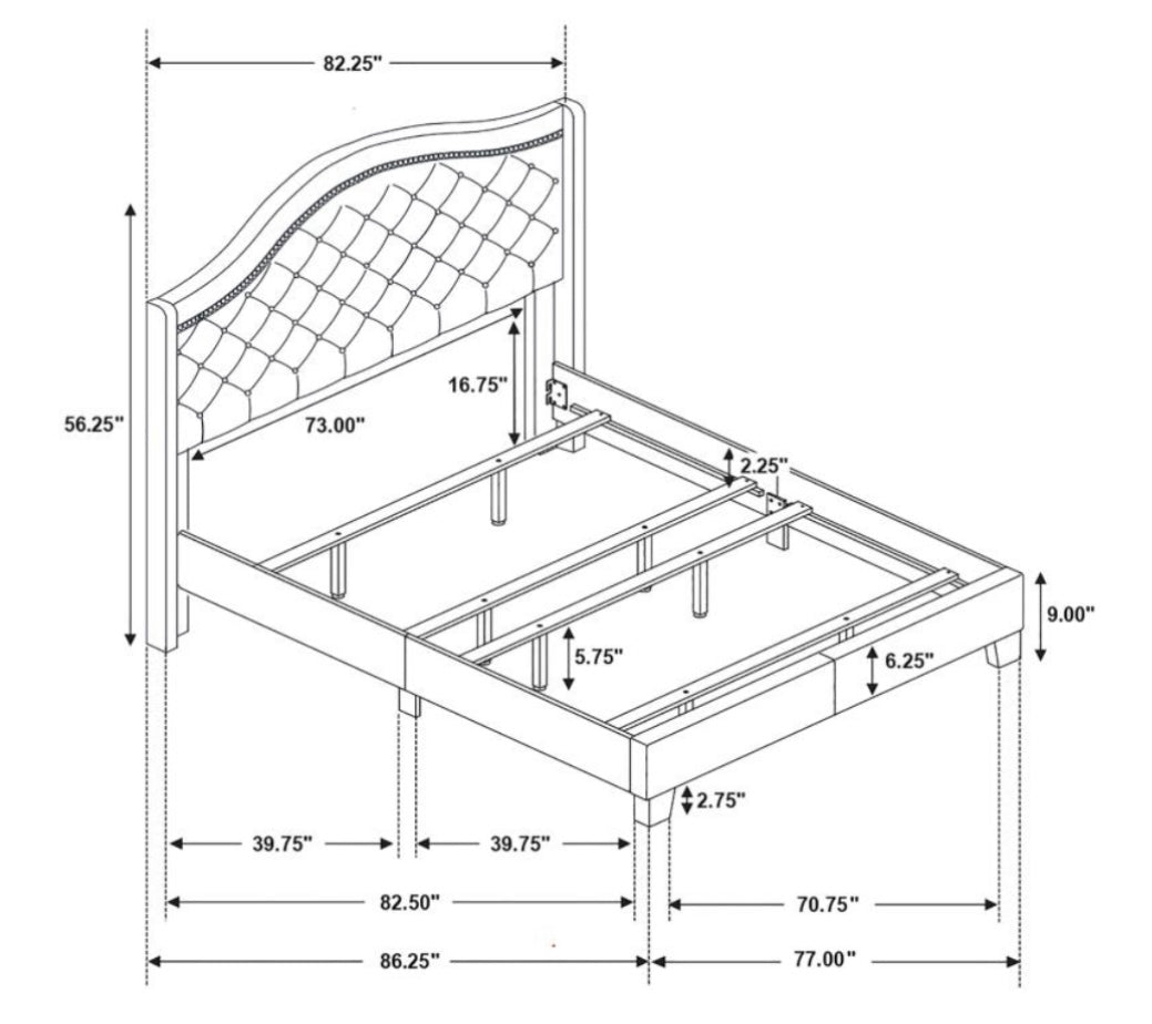 Sonoma Upholstered King Bed 310072KE
