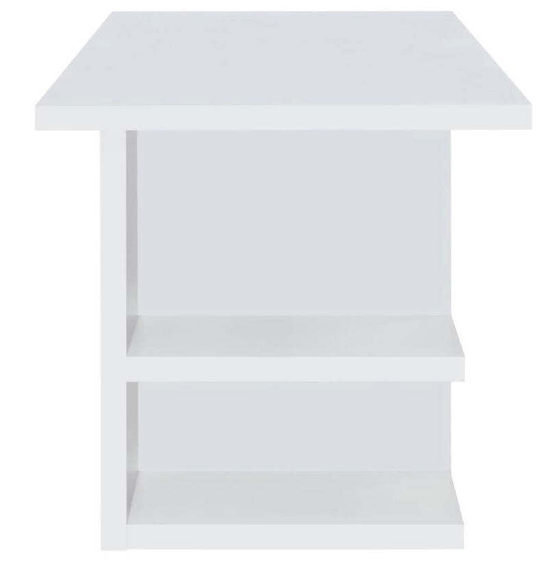 Alice Writing Desk White with Open Shelves 801455