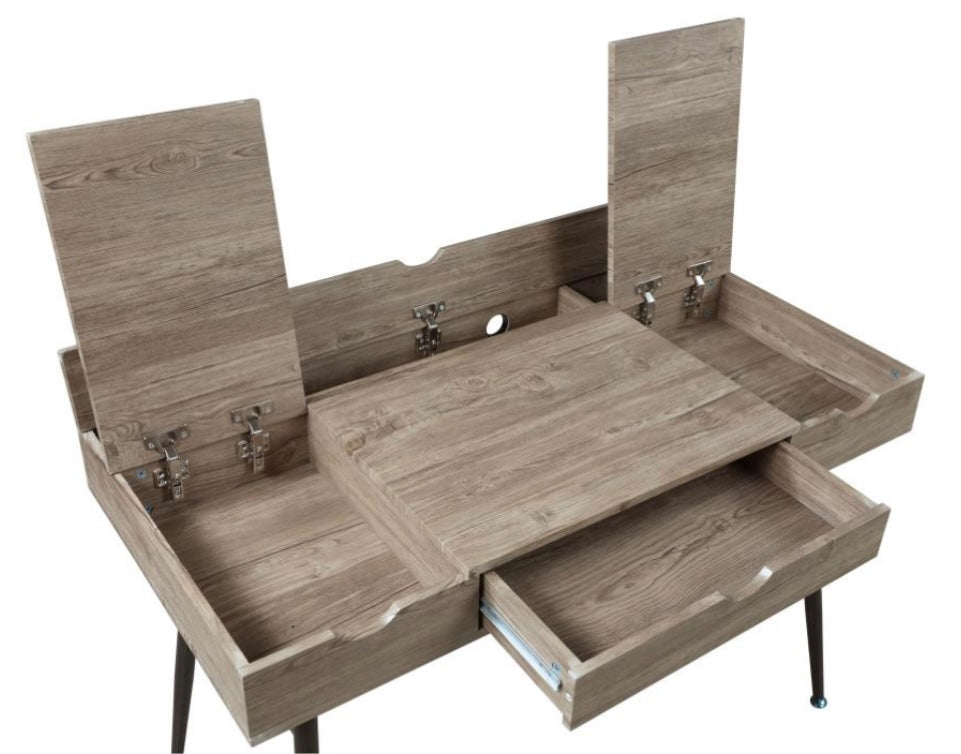 Rafael 1-drawer Writing Desk Rustic Driftwood 801935