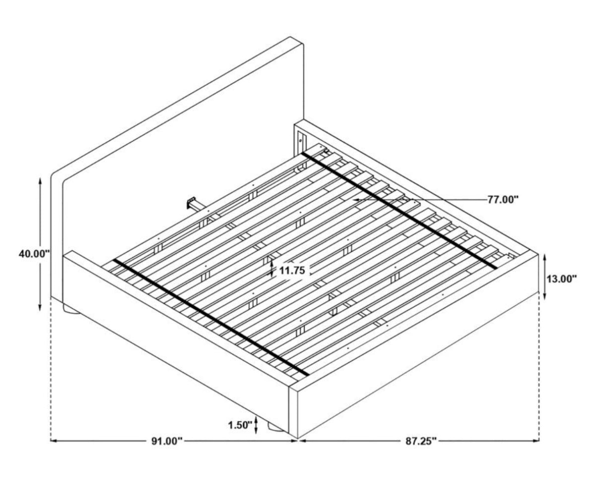 Gregory Upholstered King Bed 316020KE
