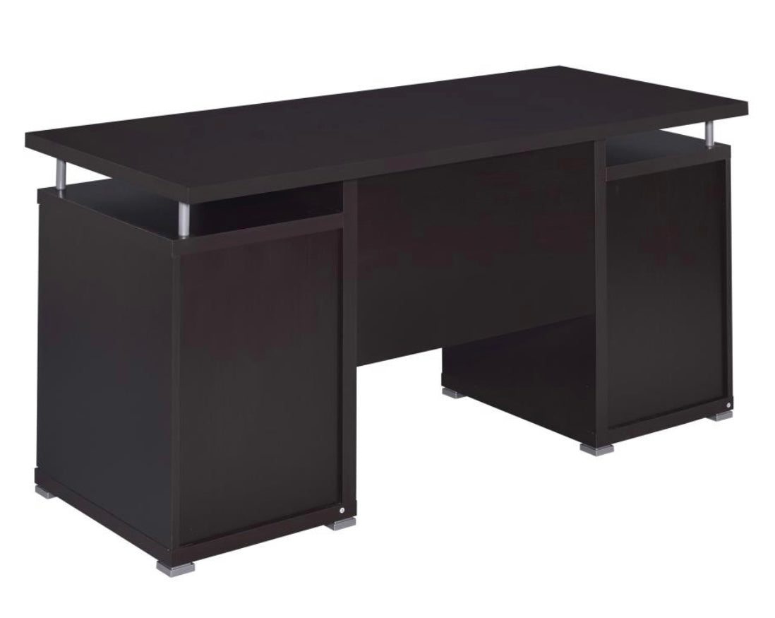 Tracy 2-drawer Computer Desk Cappuccino 800107