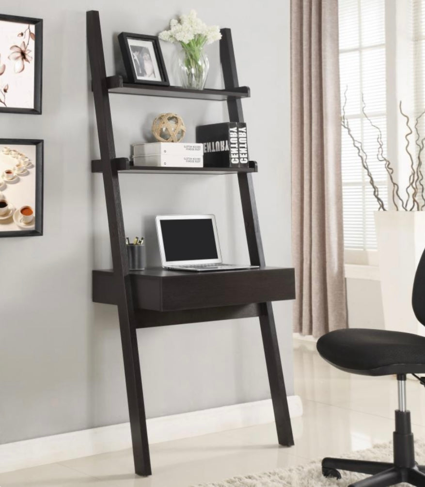 Colella 2-shelf Writing Ladder Desk Cappuccino 801373