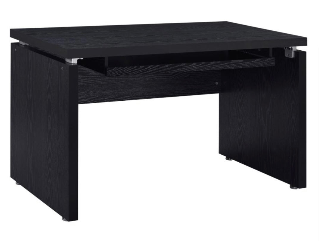Russell Computer Desk with Keyboard Tray Black Oak 800821