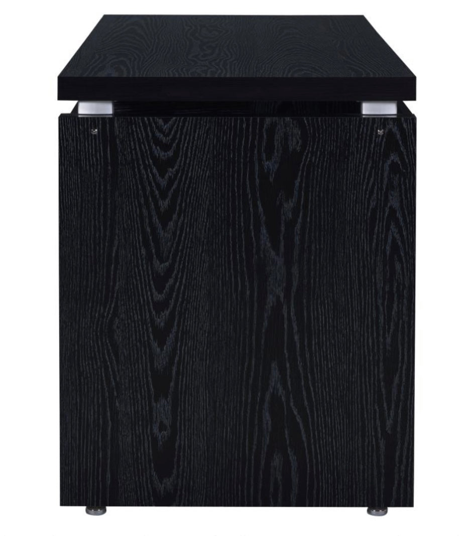 Russell Computer Desk with Keyboard Tray Black Oak 800821