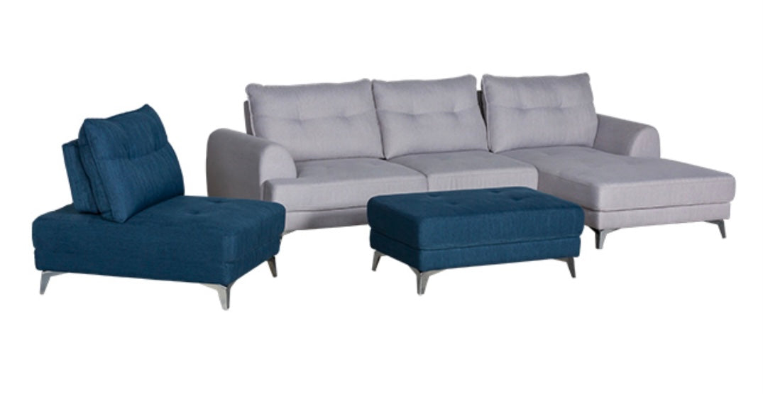 Alaska Sectional Blue Grey