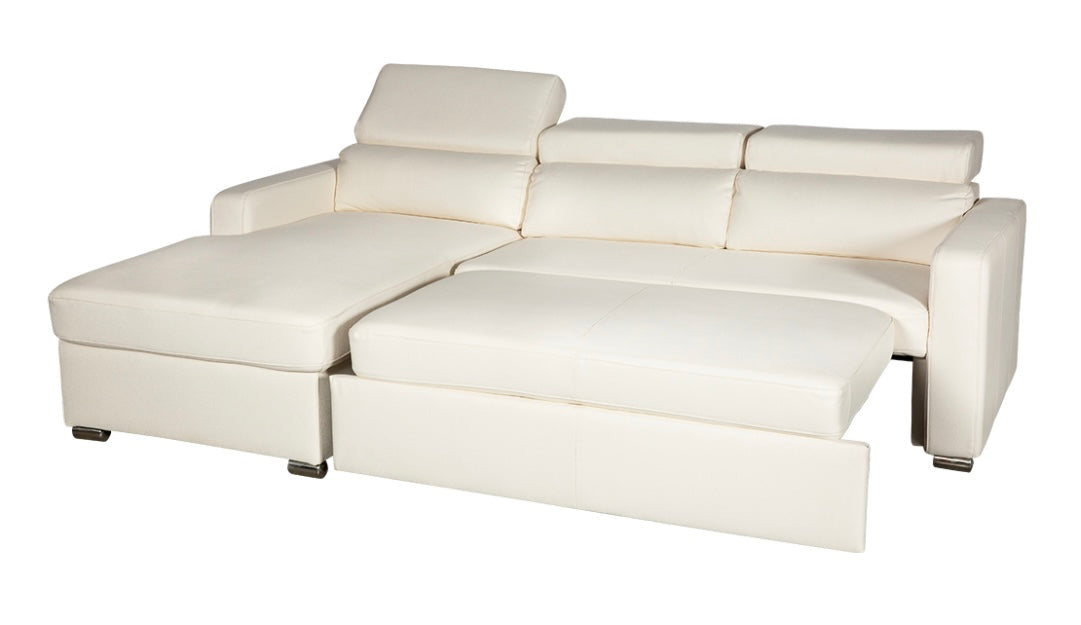 Kahlil Sectional White Left