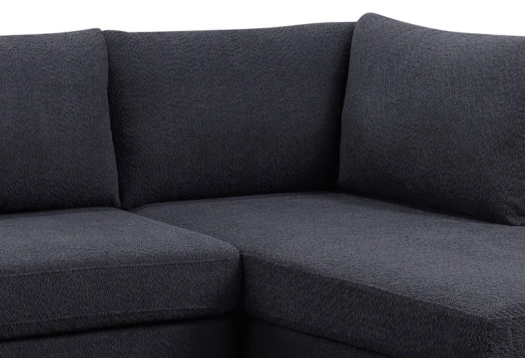 Anisa Black Sherpa RSF Sectional 83126