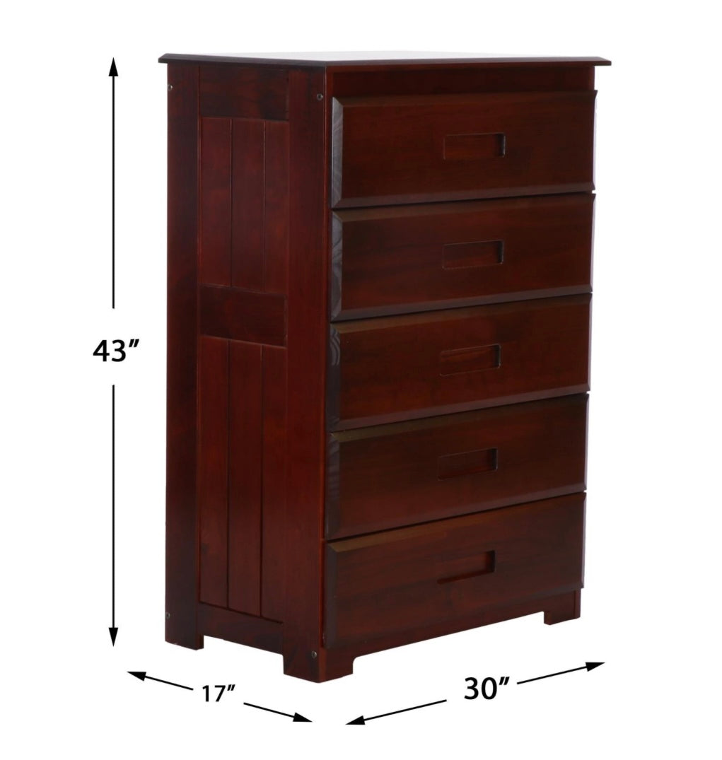 5 Drawer Chest Merlot 2855