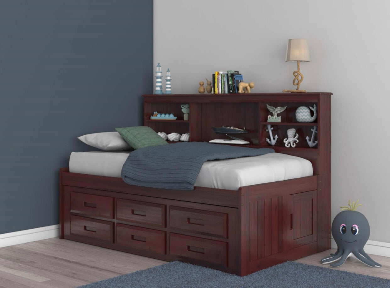 Twin Daybed Merlot w/ 6 Drawers 2822-K6