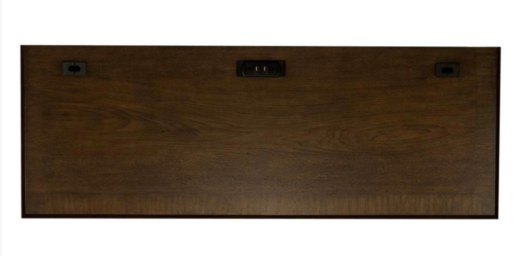 Hartshill Credenza with Power Outlet Burnished Oak 881282