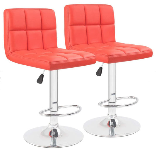 2 Red Bar Stools