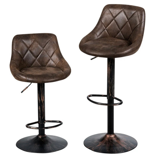 2 Brown Bar Stools