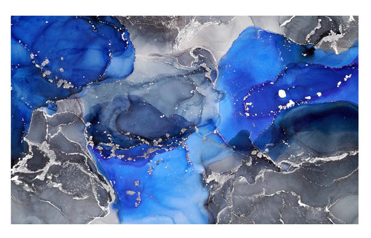 Blue Abstract Glass Wall Art SHAB0029