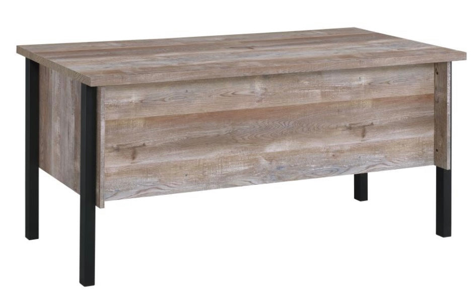 Samson 4-drawer Office Desk Weathered Oak 801950