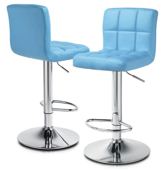 2 Light Blue Bar Stools