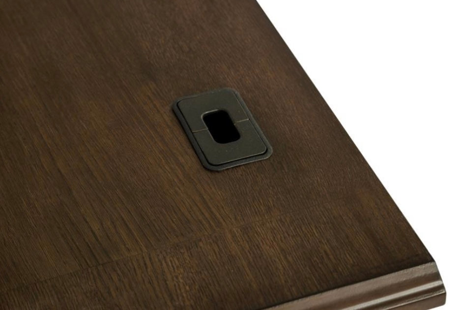 Hartshill Credenza with Power Outlet Burnished Oak 881282