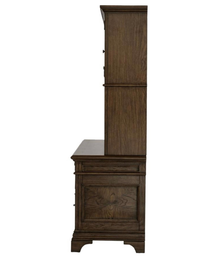 Hartshill Credenza with Hutch Burnished Oak 881283