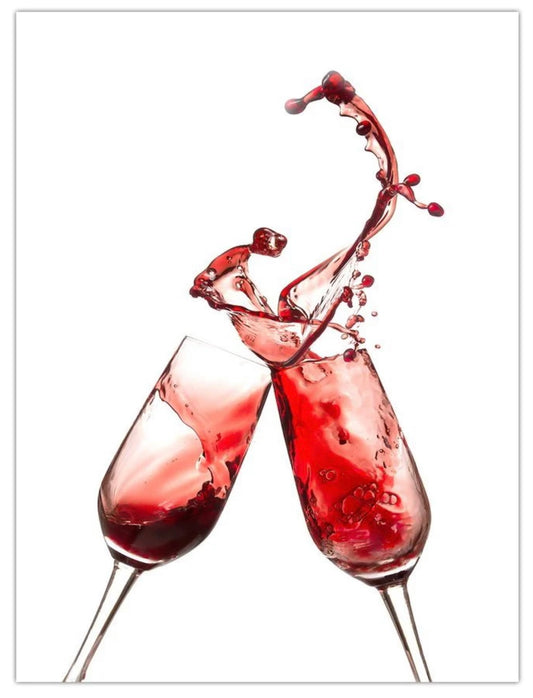 Wine Glasses Glass Wall Art SHS1025-1