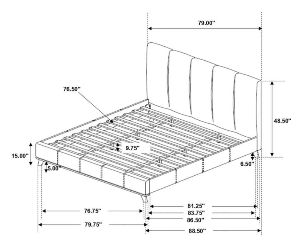 Charity Upholstered King Bed 300626KE