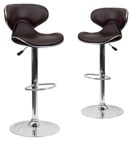 2 Brown Bar Stools