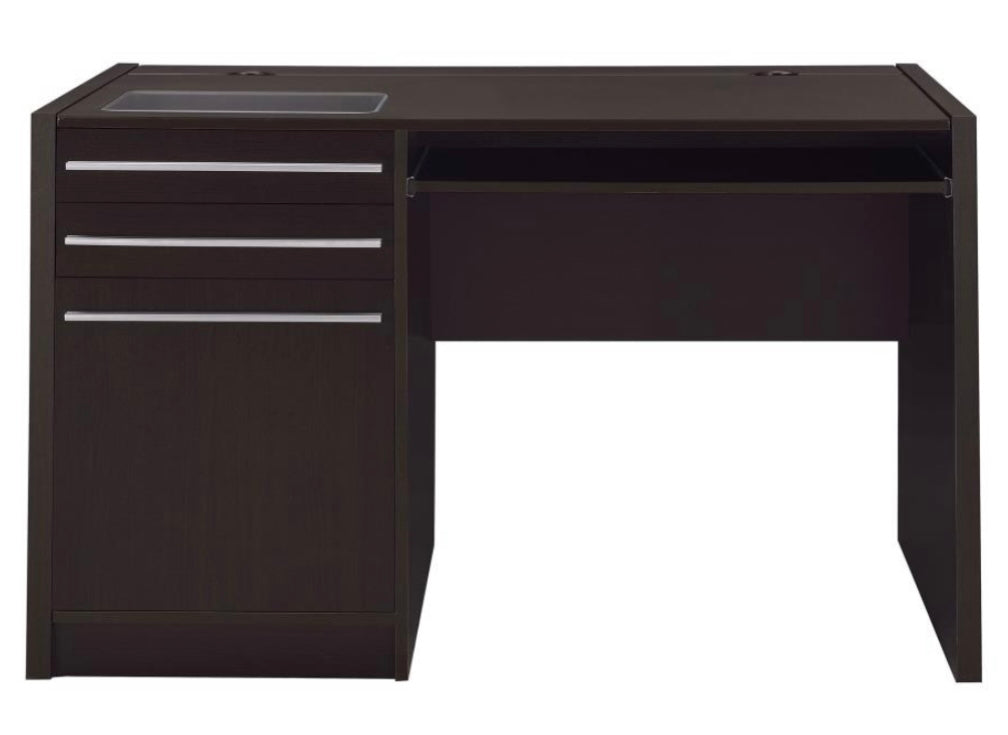Halston Rectangular Connect-it Office Desk Cappuccino 800702