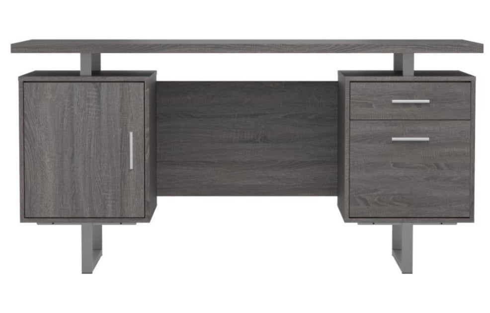 Lawtey Floating Top Office Desk Weathered Grey 800521