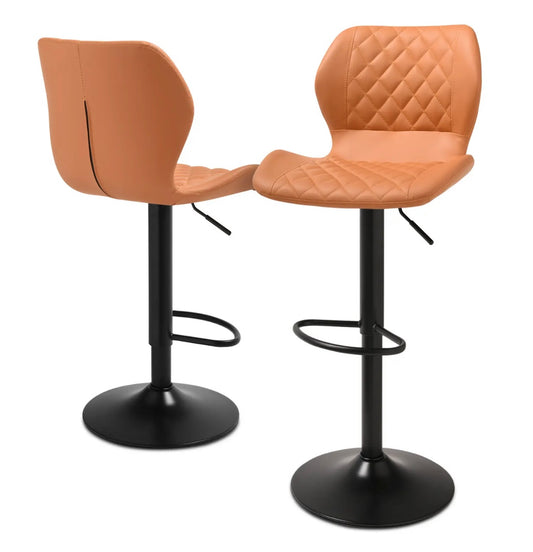 2 Brown Bar Stools