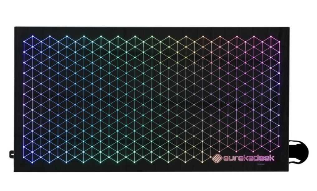 Avoca Tempered Glass Top Gaming Desk Black 802439