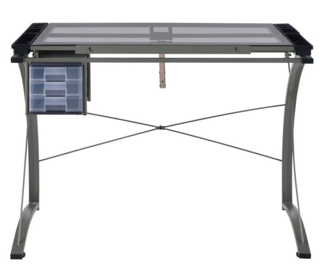 Melo 3-Drawer Drafting Desk Champagne 800986