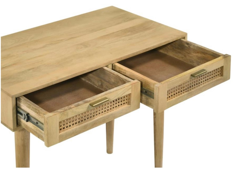 Zamora Rectangular 2-drawer Accent Writing Desk Natural 959575