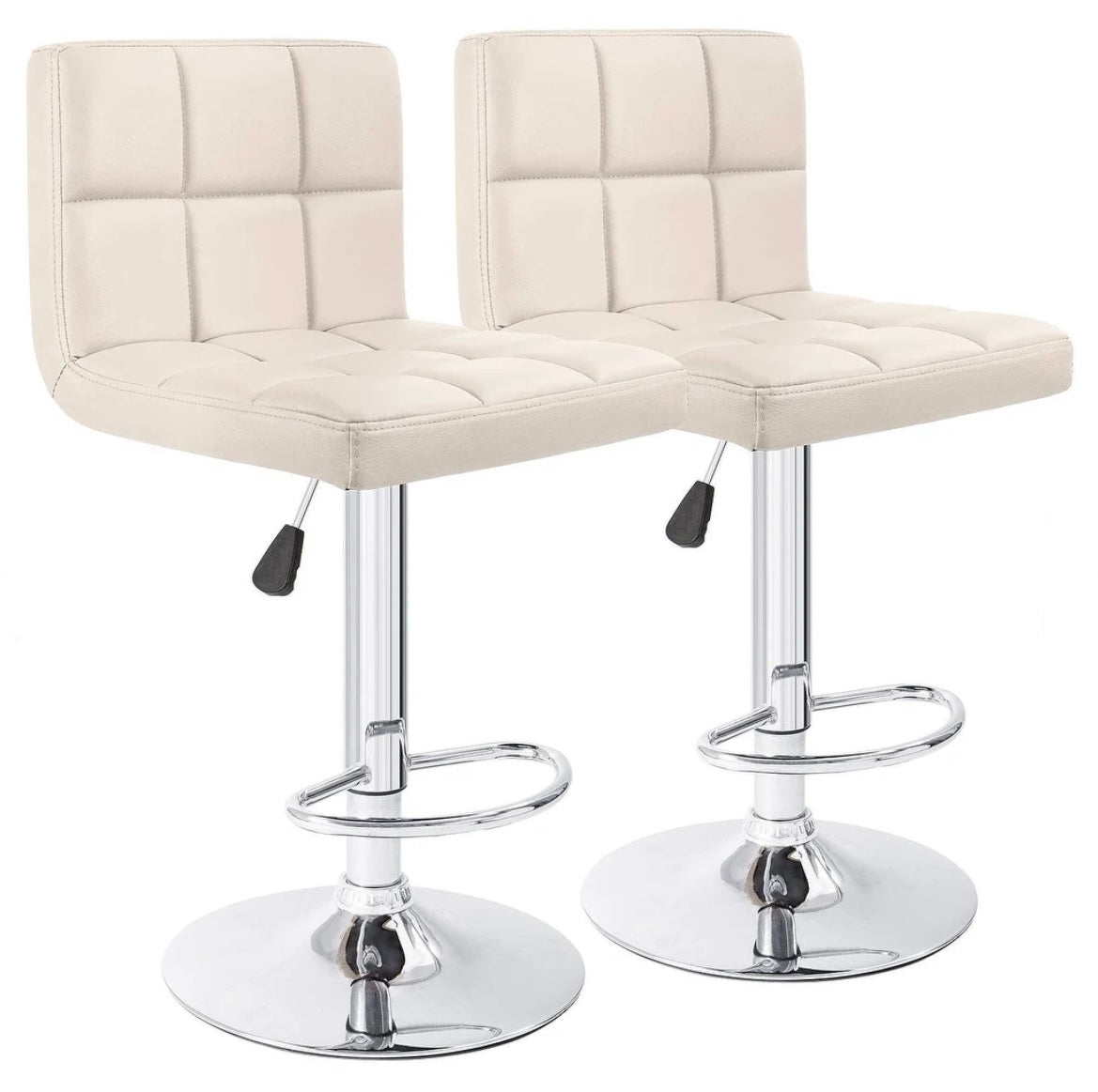 2 Beige Bar Stools