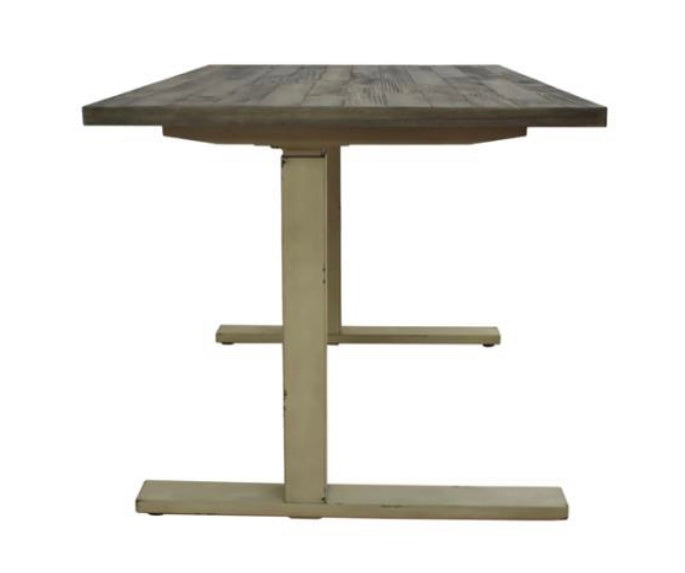 Myers Adjustable Height Standing Desk Weathered Pine and Antique Ivory 805480