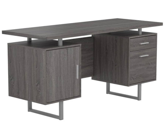 Lawtey Floating Top Office Desk Weathered Grey 800521