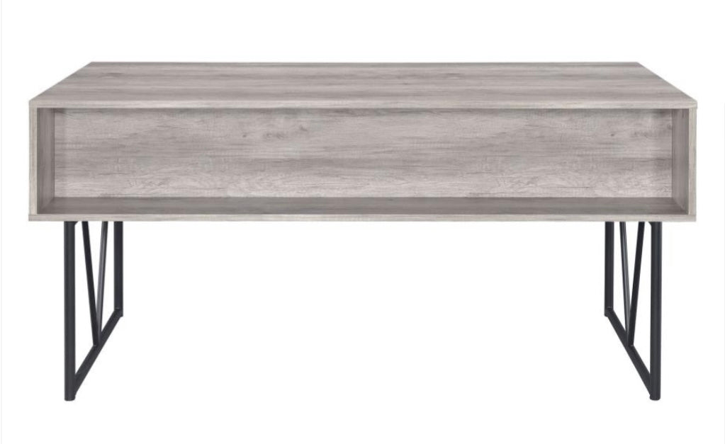 Analiese 4-drawer Writing Desk Grey Driftwood 801999