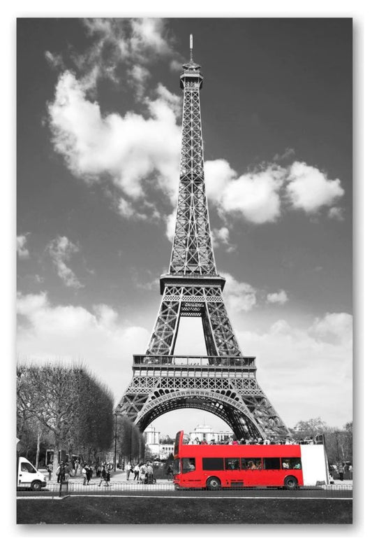 Black & White Paris Glass Wall Art SHS5072-2