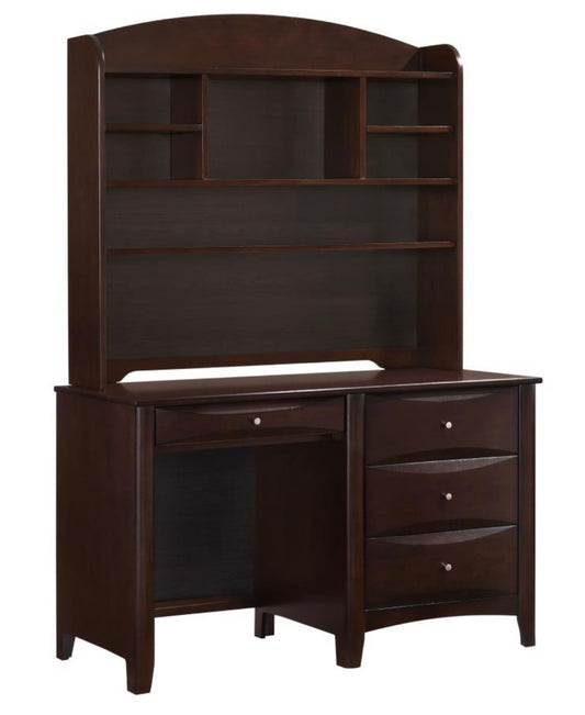 Phoenix 4-drawer Computer Desk Cappuccino 400187