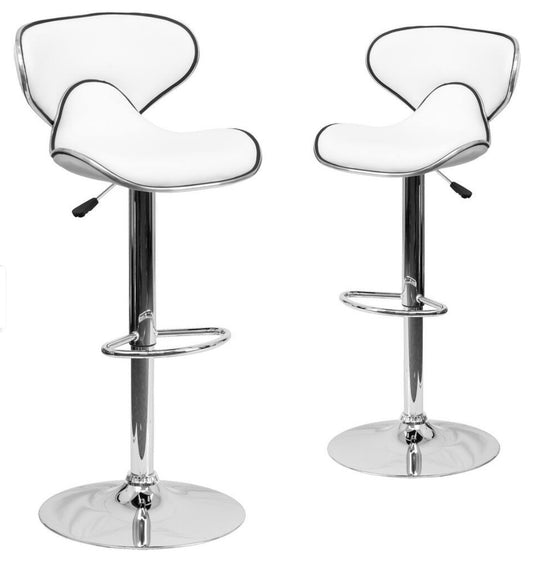 2 White Bar Stools