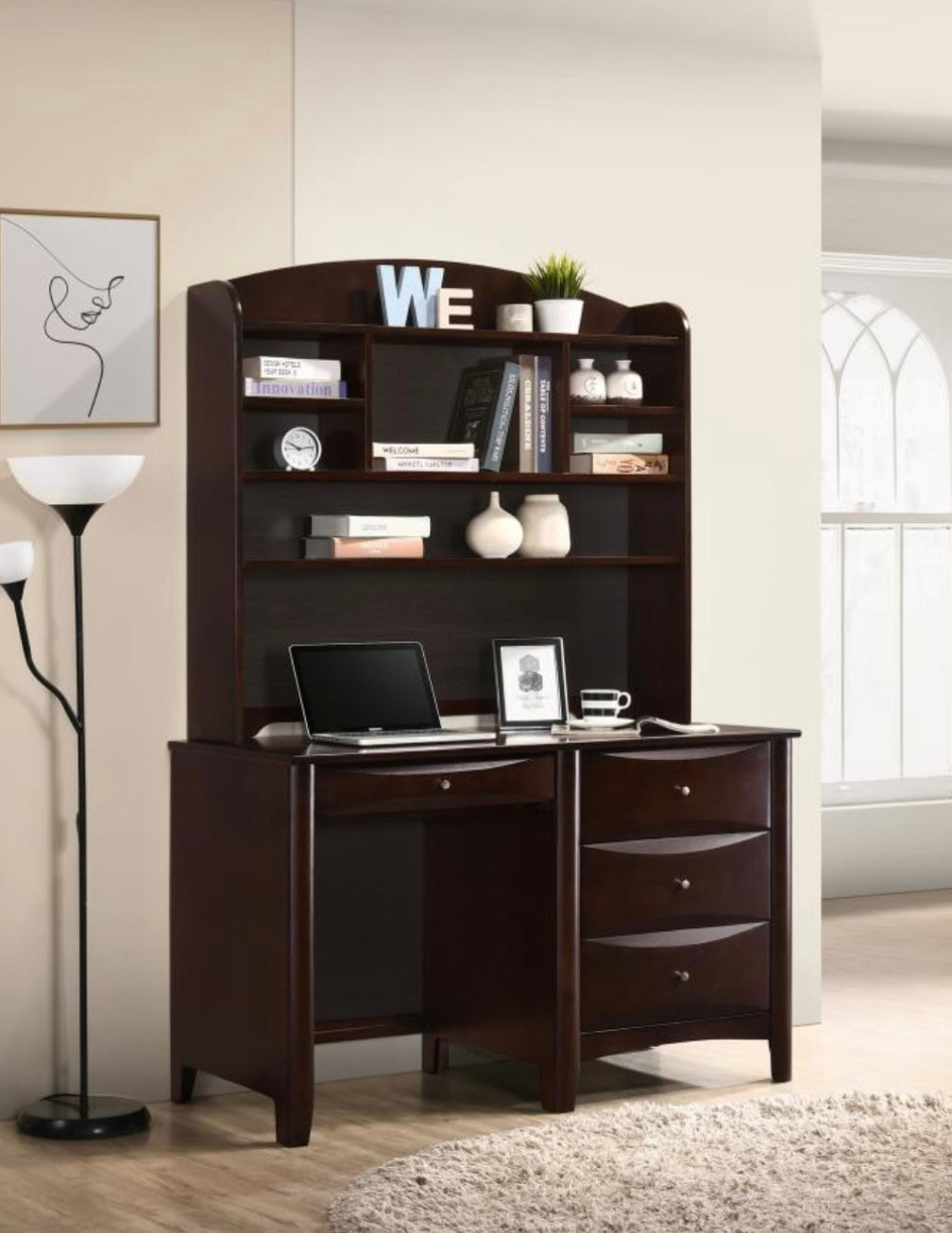 Phoenix 4-drawer Computer Desk Cappuccino 400187