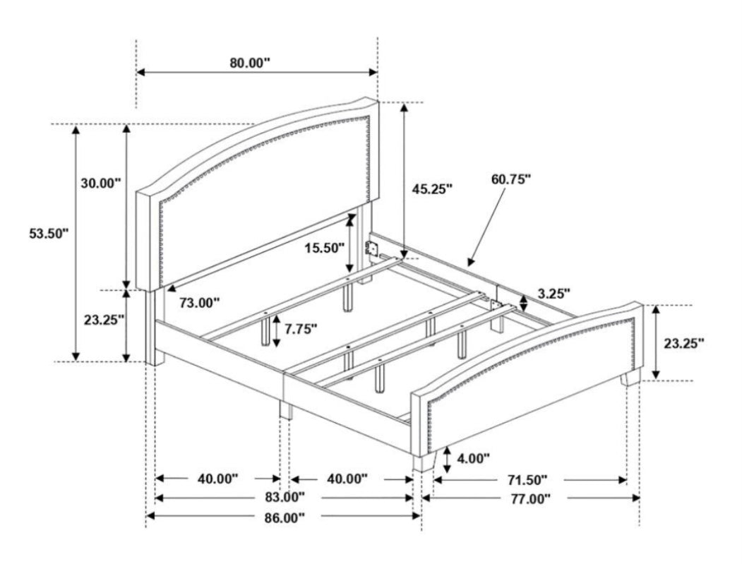 Hamden Upholstered King Bed 306012KE