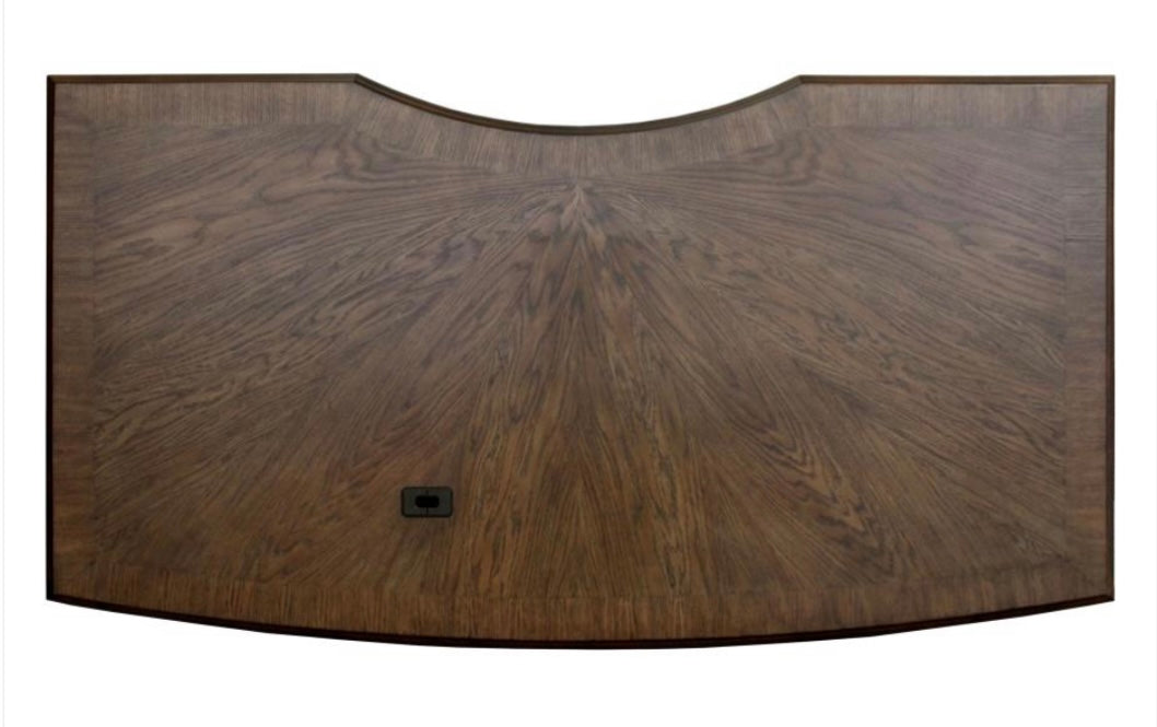 Hartshill Executive Desk with File Cabinets Burnished Oak 881281
