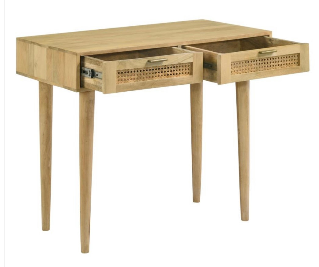 Zamora Rectangular 2-drawer Accent Writing Desk Natural 959575