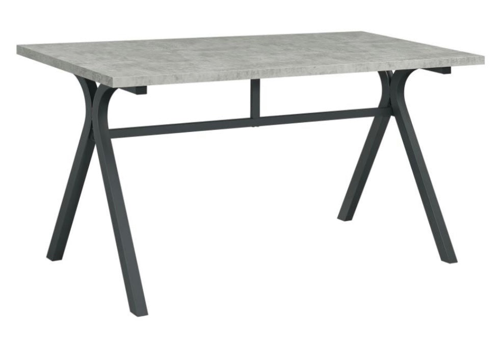 Tatum Rectangular Writing Desk Cement and Gunmetal  805891