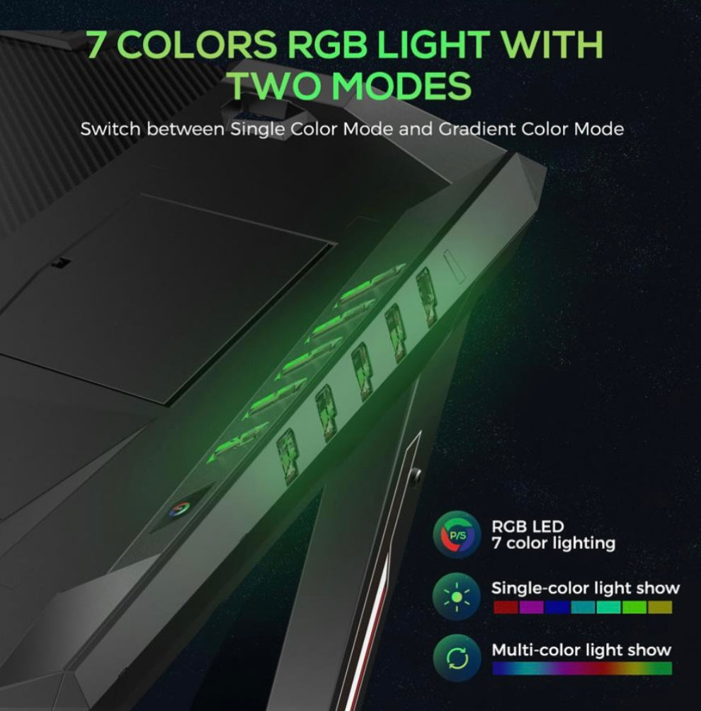 Ardsley Z-framed Gaming Desk with LED Lighting  Black 802437