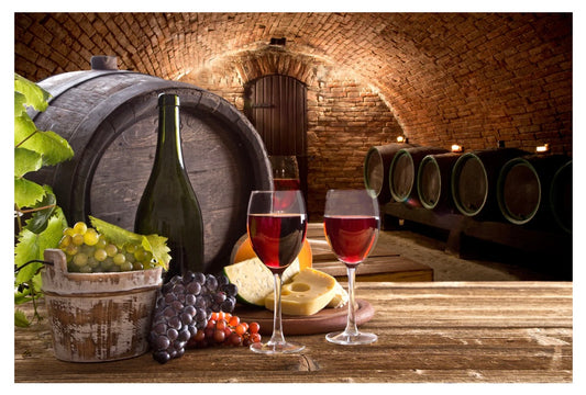 Brick Wine Cellar Glass Wall Art SHS1307