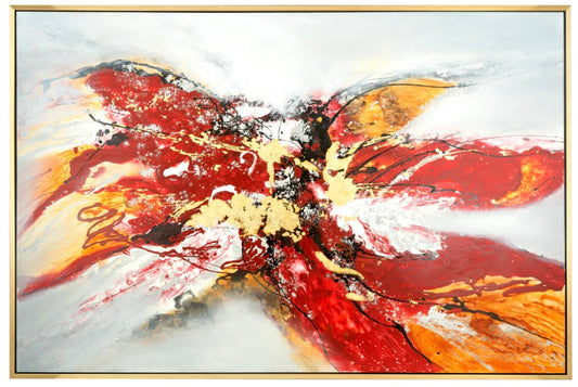 Red/Gold Abstract Wall Art Canvas Painting SH21040