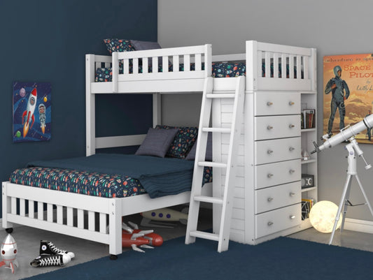 Twin/Full Loft Bed Bunk Bed 0205