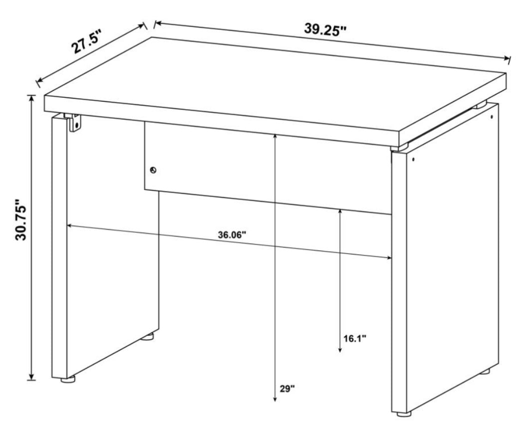 Skylar Extension Desk Cappuccino 800892